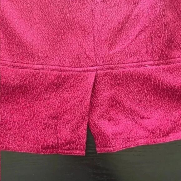 Chico's Dark Red Peplum Style Jacket - Textured Fabric, Size 1 (Small) - EUC - Picture 13 of 14